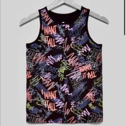 Nike Shirts & Tops | Girls Nike Aop Tank Top | Color: Black | Size: Mg