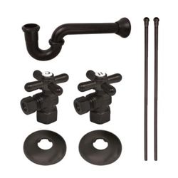 "Kingston Brass KPK205 Gourmet Scape Plumbing Supply Kit with 1-1/2" P-Trap - 1/2" IPS Inlet x 3/8" Comp Oulet, Oil Rubbed Bronze - Kingston Brass KPK205"