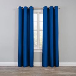 Wide Width BH Studio Microfiber Grommet Panel by BH Studio in Marine Blue (Size 50" W 72" L)