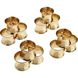 Hammered Gold Napkin Ring, Set of 6 by DII in Gold