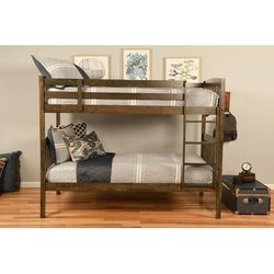 Claire Twin/Twin Bunk Bed Rustic Walnut - Kodiak Furniture KFTTCLRW4