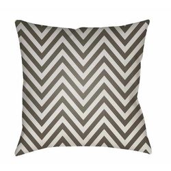 Evrenseki 20" Square Modern Pillow plush Dark Gray/Off White/Dark Gray/Gray/Neutral/Light Gray/Lunar Green/Pale Slate/Nickel/Gray Outdoor Throw Pillow - Boutique Rugs
