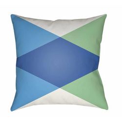Malimono 20" Square Modern Pillow plush Aqua/Blue/Light Green/White Outdoor Throw Pillow - Boutique Rugs