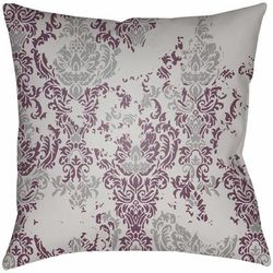 Pongol 18" Square Cottage Pillow plush Dark Plum/Gray/Light Gray Outdoor Throw Pillow - Boutique Rugs