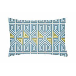 Zeytinliova 14"L x 24"W Modern Pillow plush Natural Blue/Off White/Brass/Khaki/Medium Gray/Blue Gray/Light Silver/Slate/Slate Blue Outdoor Lumbar Pillow - Boutique Rugs