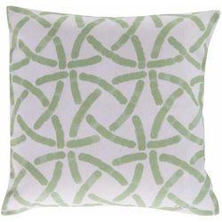 Parklea 20" Square Traditional Pillow plush solid Grass Green/Light Beige/Lime Green/Peach Outdoor Throw Pillow - Boutique Rugs