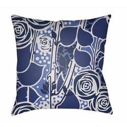 Bolboc 20" Square Traditional Pillow plush Blue/Dark Blue/Light Gray/Navy Outdoor Throw Pillow - Boutique Rugs