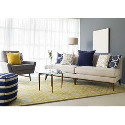 Urdaneta 20" Square Traditional Pillow plush Light Beige/Navy/Peach Outdoor Throw Pillow - Boutique Rugs