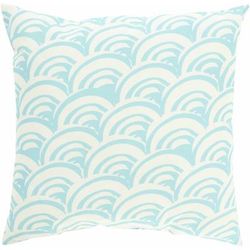 Seri 20" Square Modern Pillow plush Ivory/Seafoam/Sage Outdoor Throw Pillow - Boutique Rugs