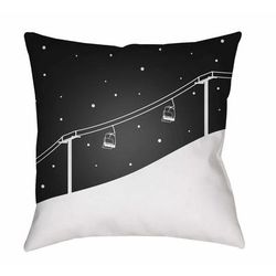 Tofield 18" Square Modern Pillow plush Seashell/Black White/Smoke/Gray/Neutral/Light Silver/Jet Black/Black/Onyx Outdoor Throw Pillow - Boutique Rugs
