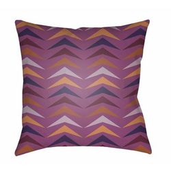 Repentigny 18" Square Modern Pillow plush Burnt Orange/Dark Purple/Lavender/Magenta Outdoor Throw Pillow - Boutique Rugs