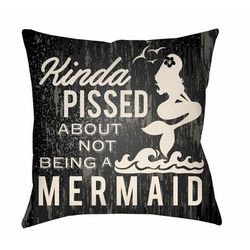 Upi 26" Square Coastal Pillow plush Seashell/Black White/Smoke/Gray/Dark Gray/Pearl/Black/Jet Black/Ink Outdoor Throw Pillow - Boutique Rugs