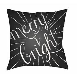 Cantapoy 18" Square Modern christmas pillow White Tonal/Black White/Dark Gray/Smoke/Gray/Black/Light Silver/Onyx Outdoor Throw Pillow - Boutique Rugs