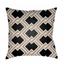 Weymontachie 18" Square Modern Pillow Moroccan Plush Onyx Black/Off White/Driftwood/Nutmeg/Gray/Pearl/Jet Black/Sage Outdoor Throw Pillow - Boutique Rugs