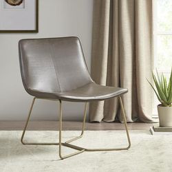 Madison Park Fallon Accent Chair in Brown/Gold - Olliix MP100-1084