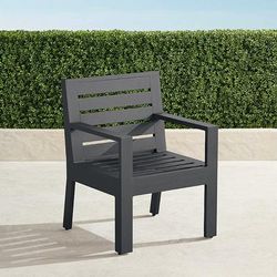 Set of 2 St. Kitts Dining Arm Chair in Matte Black Aluminum - Frontgate