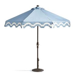 Bardot Designer Umbrella - Black, Silver - Frontgate