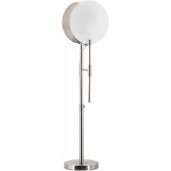 Cavan 40"H x 10"W x 5"D Traditional End Table Lamp White/Nickel/Translucent/Metallic - Nickel/White/Translucent Floor Lamp - Boutique Rugs