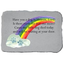 Have You A Dog Rainbow Garden Memorial Accent Stone by Kay Berry in Grey