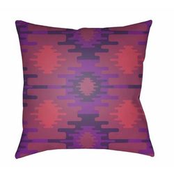 Charolette 18" Square Pillow Moroccan Plush Magenta/Medium Purple/Pink Outdoor Throw Pillow - Boutique Rugs