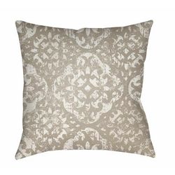 Shay 20" Square Pillow Moroccan Plush Charcoal/Ivory/Tan Outdoor Throw Pillow - Boutique Rugs
