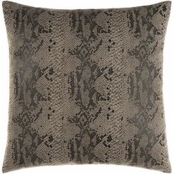 Connecticut 18" Square Modern Pillow Moroccan Plush Cotton Black/Gray/Oatmeal/Medium Gray Throw Pillow - Boutique Rugs