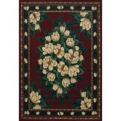 Manhattan Magnolia Area Rug by United Weavers of America in Burgundy (Size 1'10" X 3')