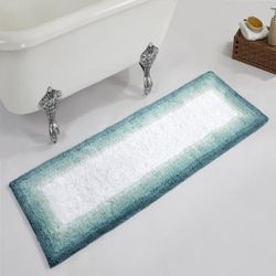Torrent Bath Mat Rug, 20" X 60" by Better Trends in Turquoise