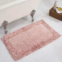 Shaggy Border Bath Rug Mat, 24" X 40" by Better Trends in Pink