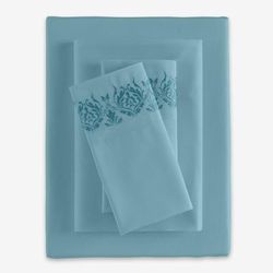 Amelia Sheet Set by BrylaneHome in Seaglass (Size KING)