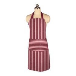 Adjustable Cotton Chef Apron by Mu Kitchen in Cabernet Red