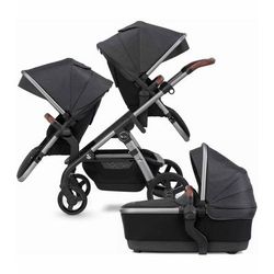 Silver Cross Wave 2022 Double Stroller - Charcoal