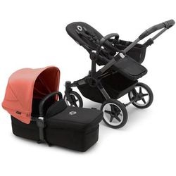 Bugaboo Donkey 5 Mono Complete Single-to-Double Stroller Bundle - Graphite / Midnight Black / Sunris
