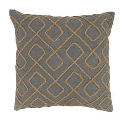 Dori Embroidered Throw Pillow With Down Filling - Saro Lifestyle 553.GY18SD