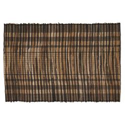 Striped Water Hyacinth Placemats (Set of 4) - Saro Lifestyle 1702.BK1420B