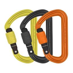 DMM Shadow Screwgate Colour Locking Carabiners - 3 Pack Lime/Grey/Orange One Size A302-P3A
