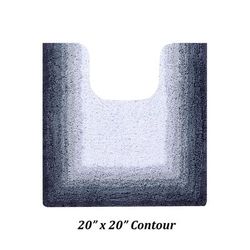 Torrent Bath Mat Rug, 20" X 20" by Better Trends in Gray