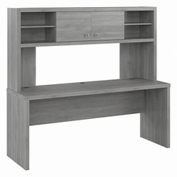 Bush Business Furniture Echo 72W Computer Desk with Hutch in Modern Gray - ECH056MG