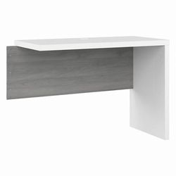 Office by kathy ireland Echo 42W Desk Return/Bridge in Pure White and Modern Gray - Bush Furniture KI60512-03