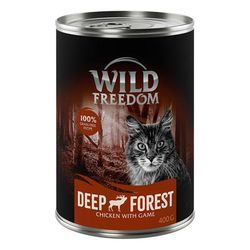6x400g Adult grain-free Game & Chicken Deep Forest Wild Freedom Wet Cat Food