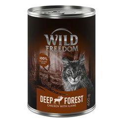 6x400g Adult grain-free Game & Chicken Deep Forest Wild Freedom Wet Cat Food
