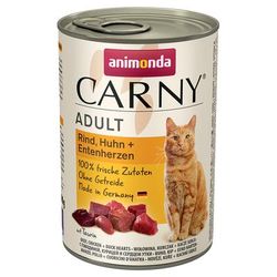 12x400g Beef, Chicken & Duck Hearts Animonda Carny Wet Cat Food