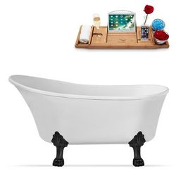 "55" Streamline N346BL-IN-BL Clawfoot Tub and Tray With Internal Drain - Streamline N346BL-IN-BL"