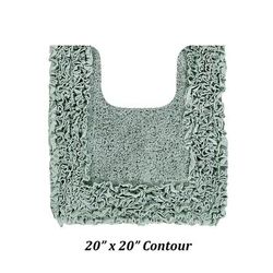 Shaggy Border Bath Rug Mat, 20" X 20" by Better Trends in Sage