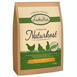 15kg Chicken, Wholegrain Rice Cold-Pressed Natural Nutrition Lukullus Dry Dog Food