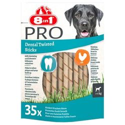 190g Pro Dental Twist Sticks 8in1 Delights Dog Treats