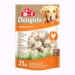 XS Chicken 8in1 Delights Dog Chew Bones (21 Bones)