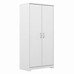 Bush Furniture Cabot Tall Storage Cabinet with Doors in White - Bush Furniture WC31999