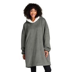 Port Authority BP41 Mountain Lodge Wearable Blanket in Hearth Grey size OSFA | Fleece