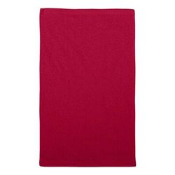 Q-Tees Q00T18 Budget Rally Towel in Red | Cotton Terry Velour T18